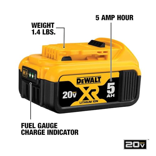 DEWALT 20V MAX Battery Starter Kit with 2 Batteries, 5.0Ah (DCB205-2CK)