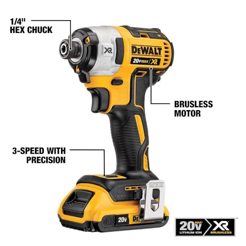 DEWALT 20V MAX XR Cordless Drill Combo Kit, Hammer Drill & Impact Driver with Battery and Charger Included, Power Detect Technology (DCK299D1W1)