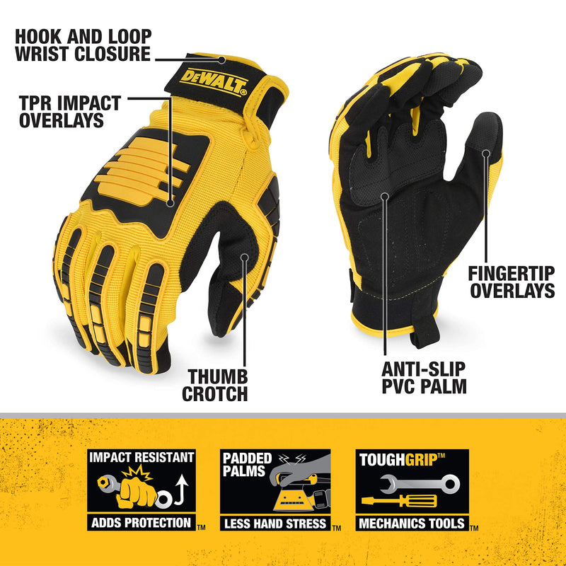 DEWALT DPG781 - Performance Mechanic Work Glove with TPR Impact Protection and Anti-Slip Grip