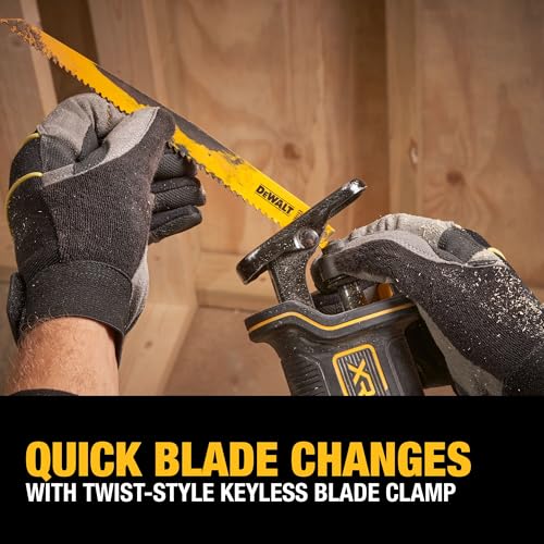 DEWALT 20V MAX XR Reciprocating Saw, Cordless, 2-Finger Variable Trigger, Keyless Blade Clamp, Bare Tool Only (DCS382B)